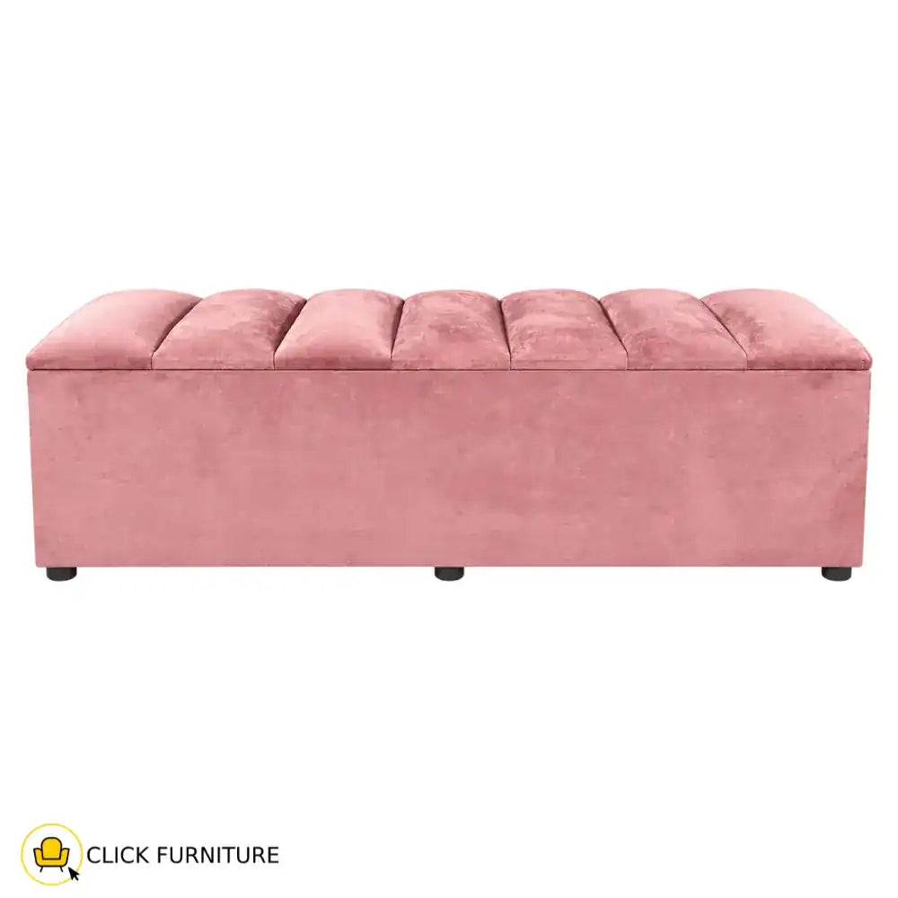 Beth Storage Ottoman Pink