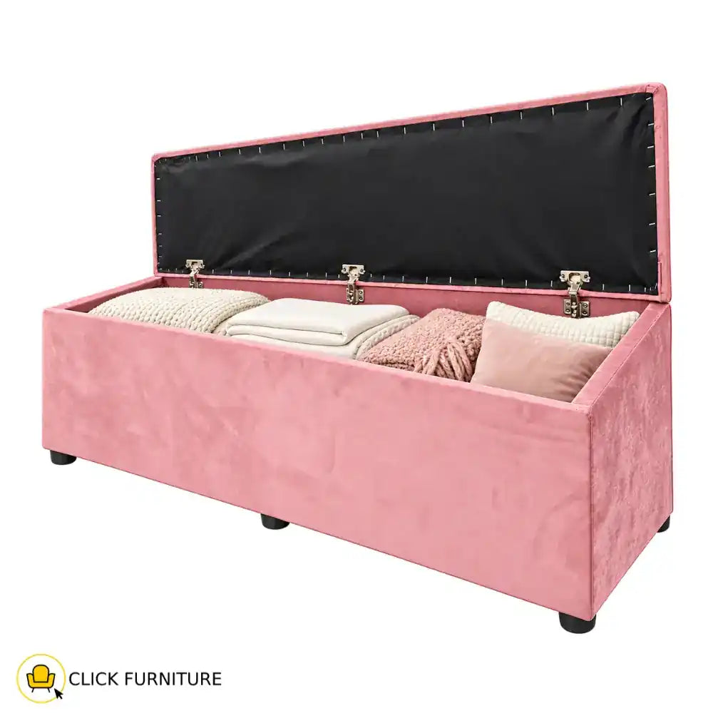 Beth Storage Ottoman Pink