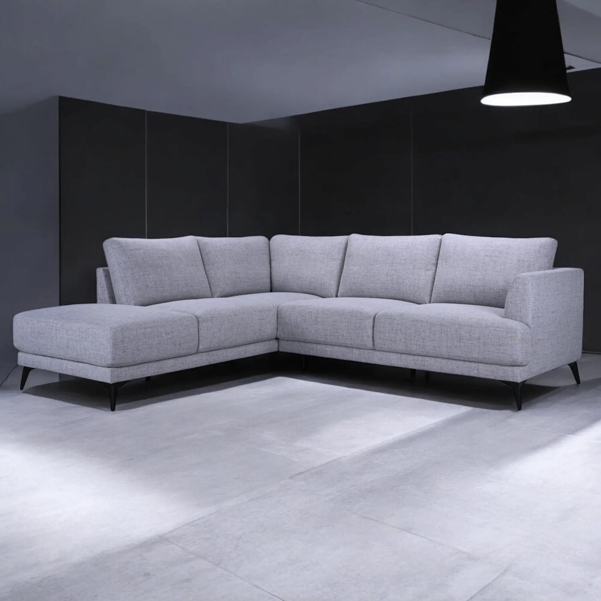 Bianca Corner Couch Grey - Click Furniture