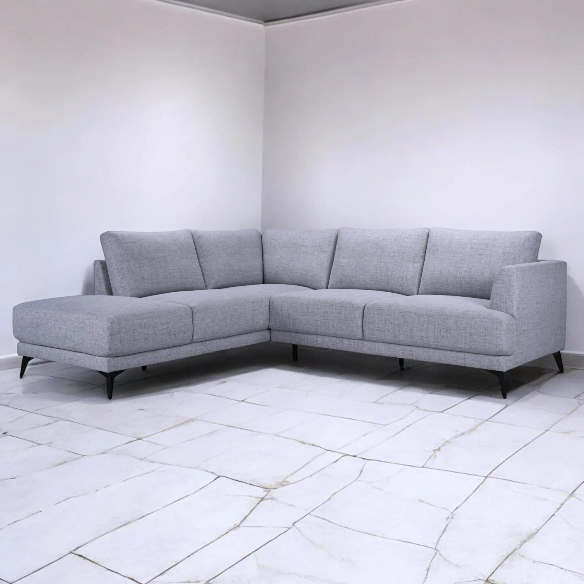 Bianca Corner Couch Grey - Click Furniture