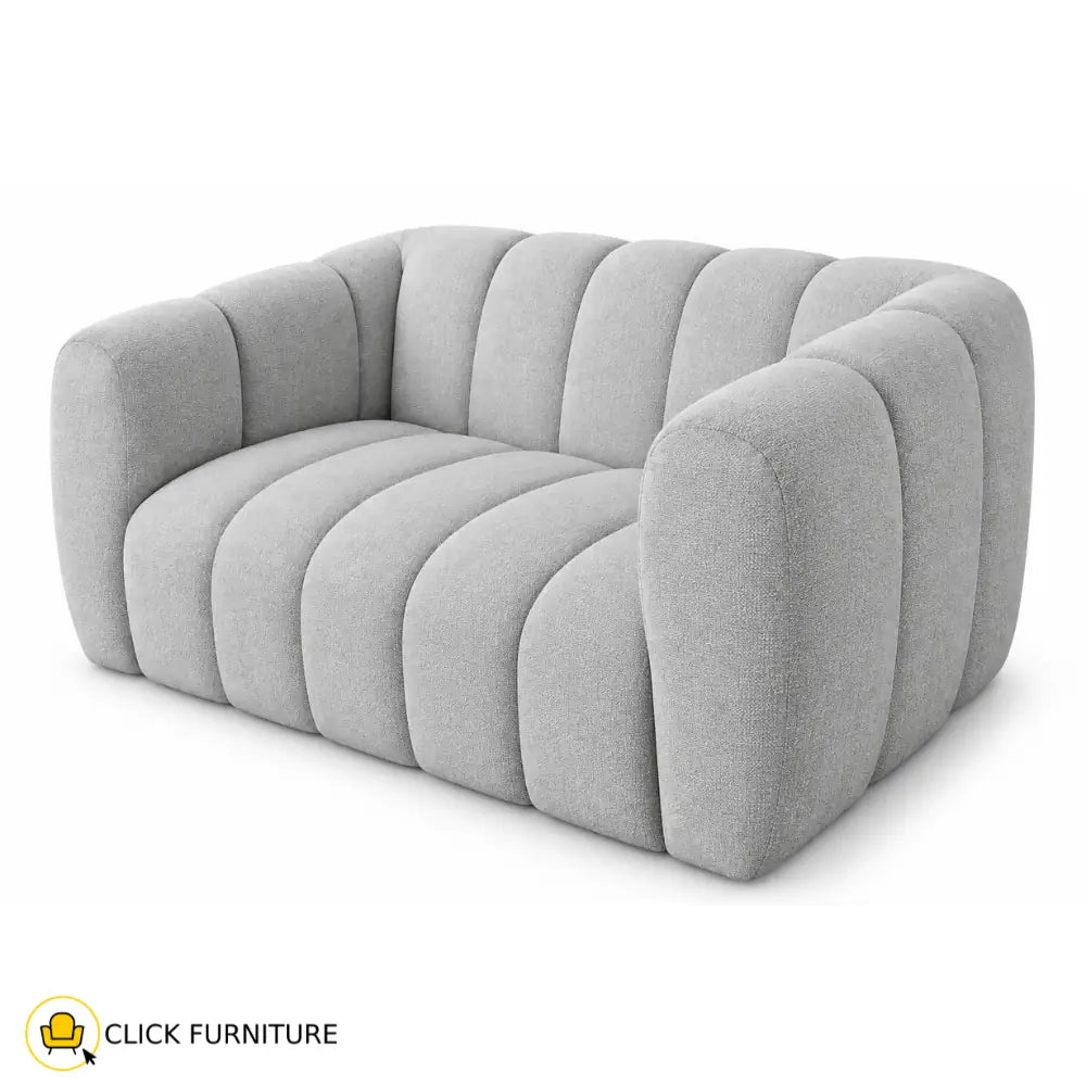 Cloud Slimline 2 Seater Couch Light Grey