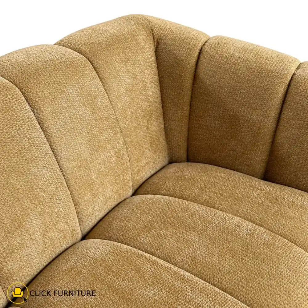 Cloud Slimline 2 Seater Couch Mustard Yellow