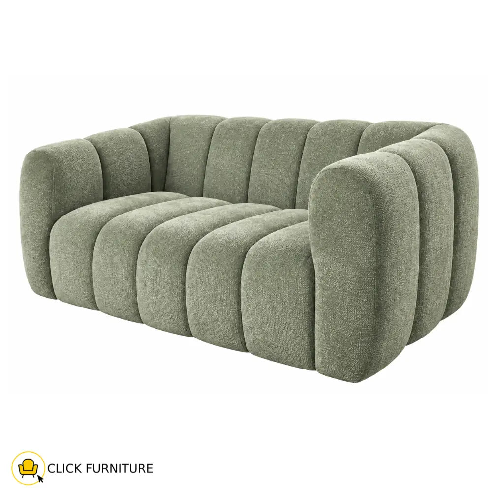 Cloud Slimline 2 Seater Couch Sage Green