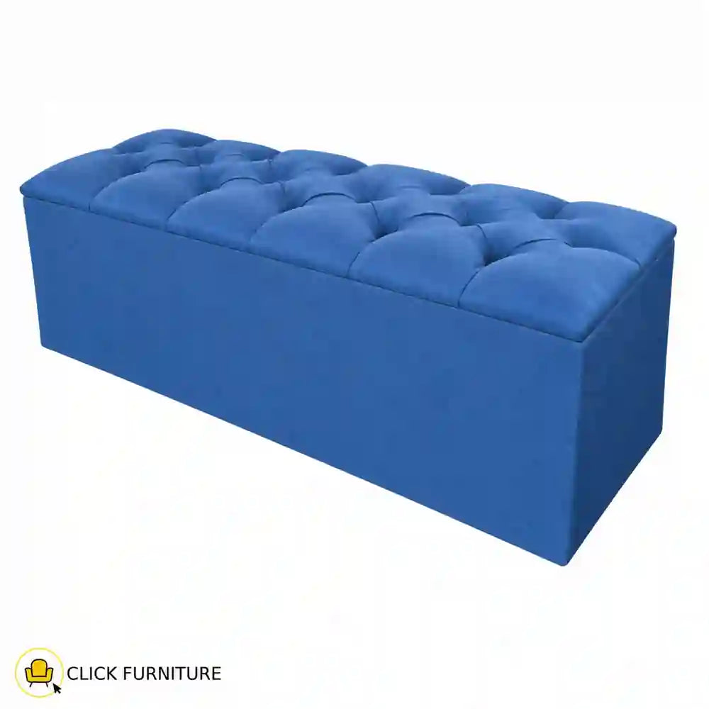 Dutton Storage Ottoman Blue