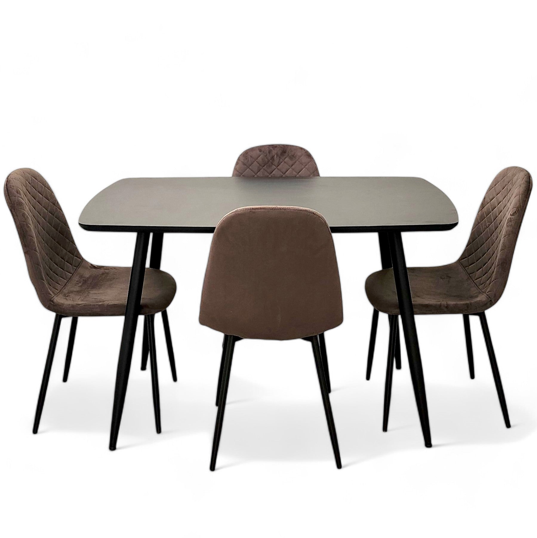 Erika 5pc Dining Set Brown - Click Furniture