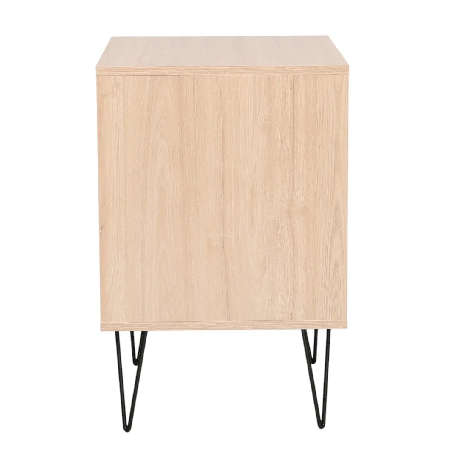 Indra Nightstand, Pedestal Light Oak