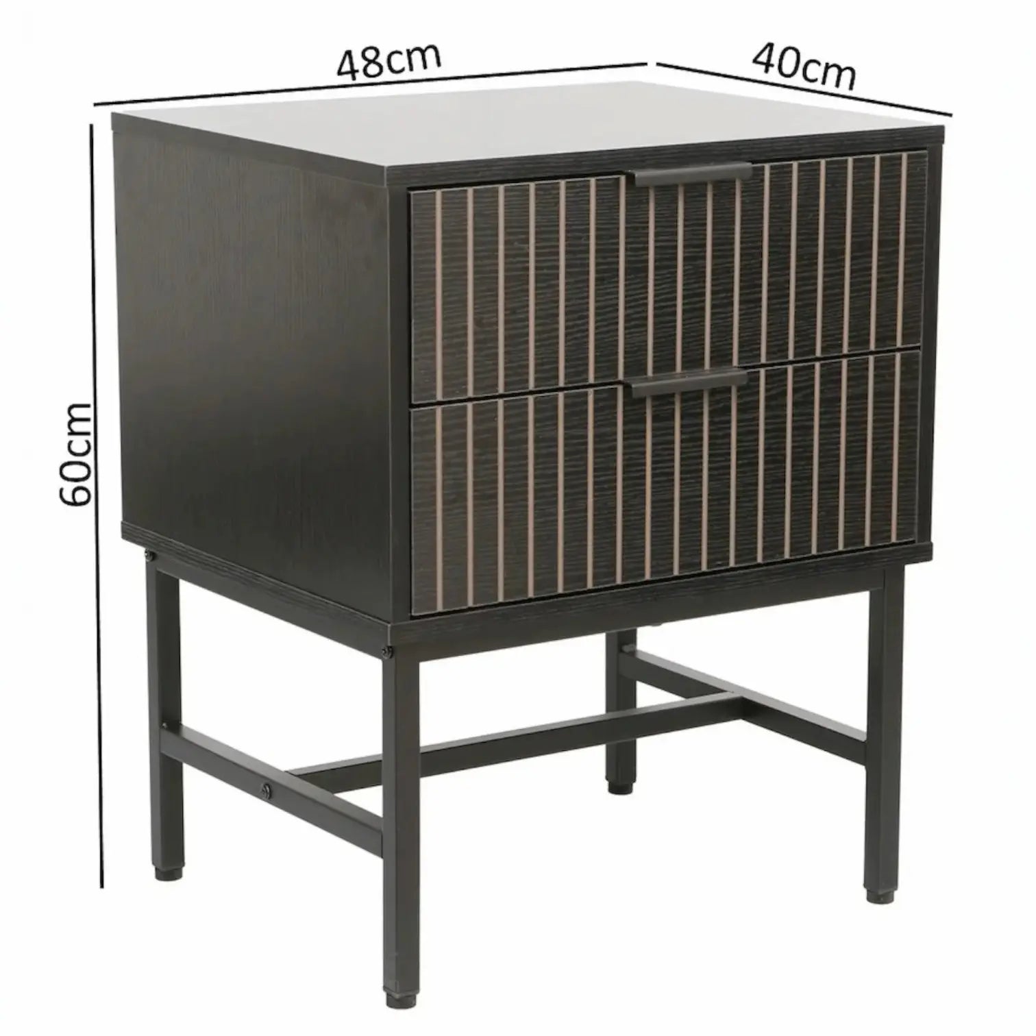Jasper Nightstand, Pedestal Black