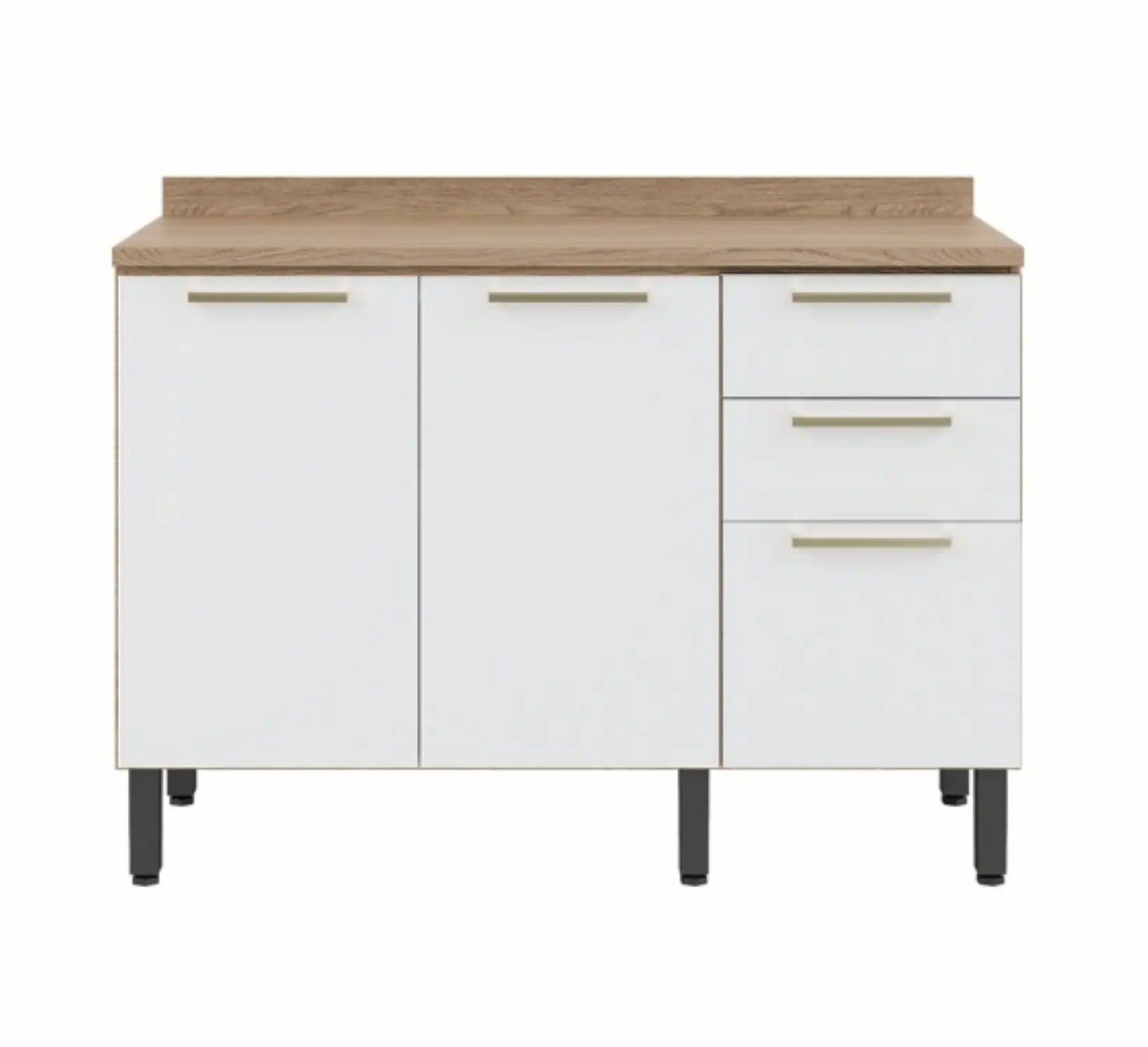 Kitchen 120cm Floor Unit White-Oak