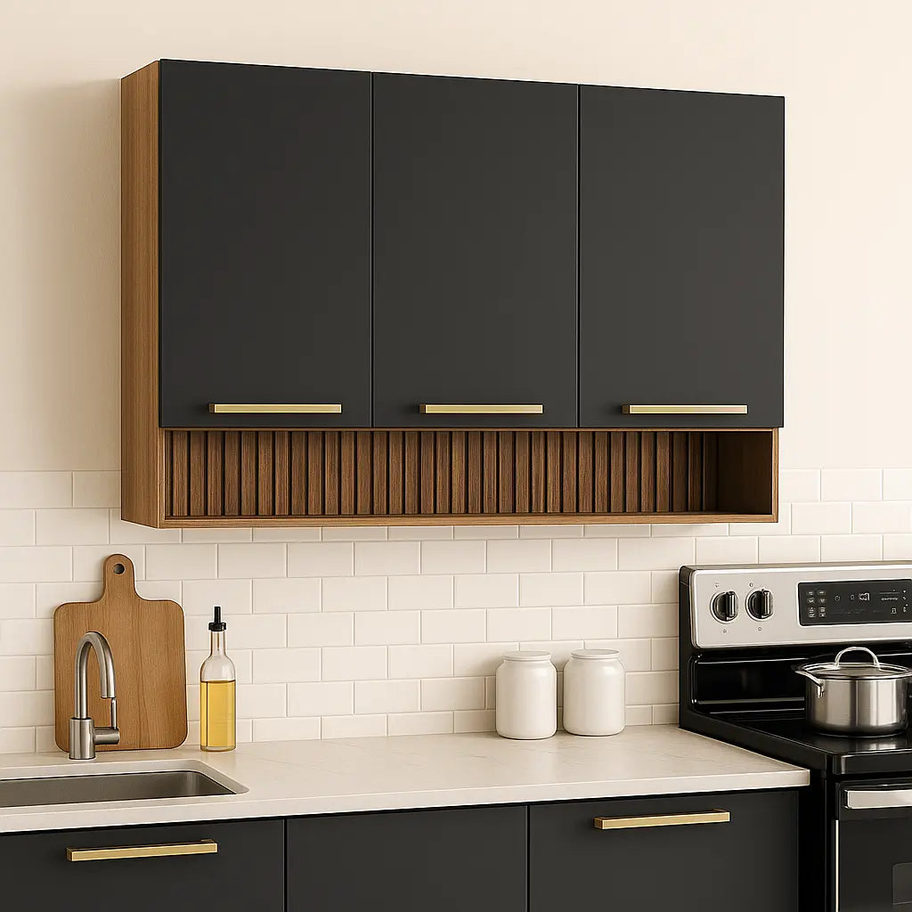Kitchen 120cm Wall Unit Graphite-Oak