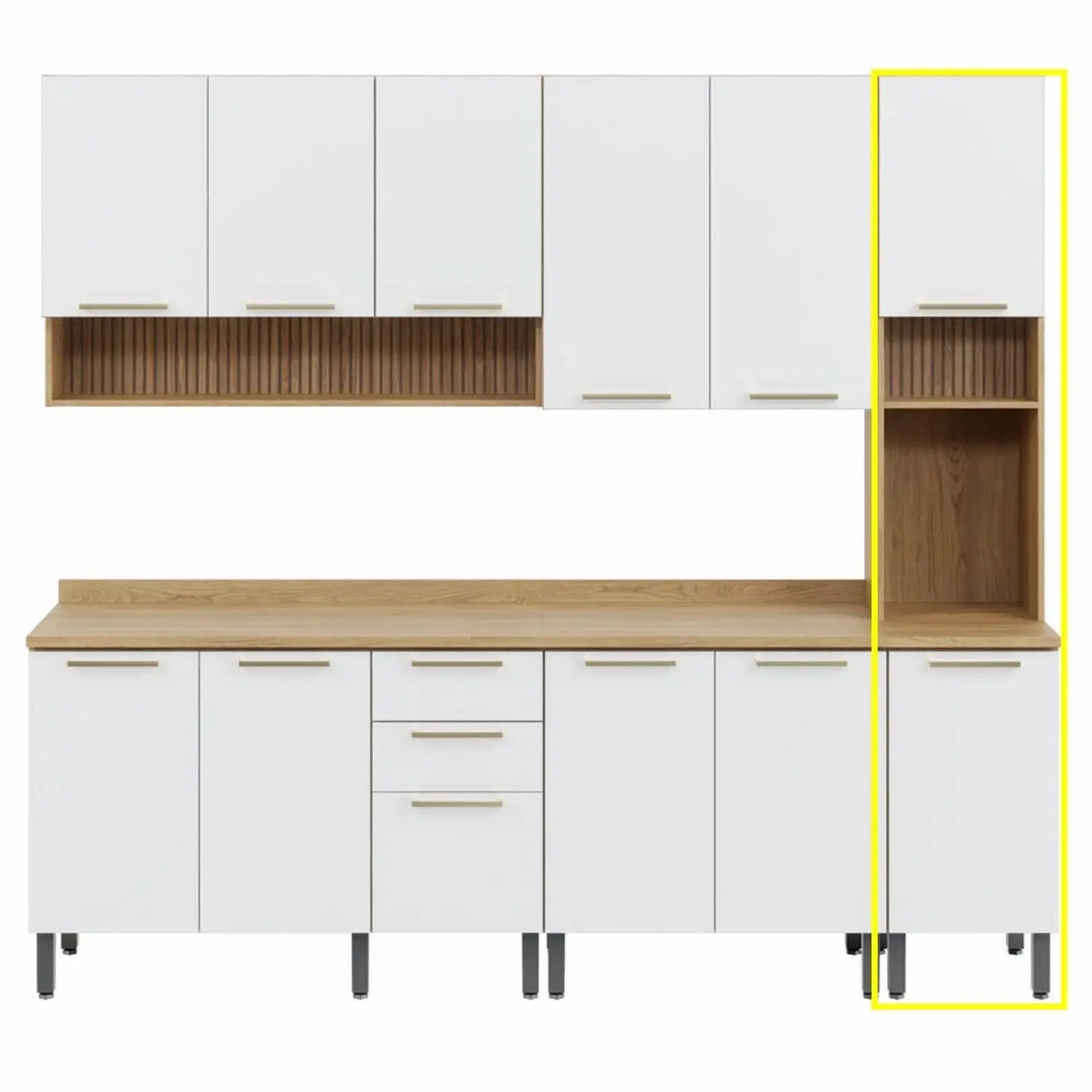 Kitchen 40cm Storage Unit White-Oak