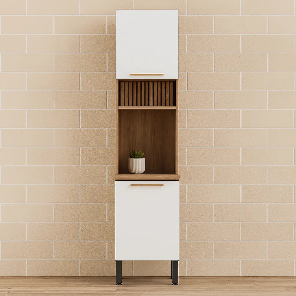 Kitchen 40cm Storage Unit White-Oak