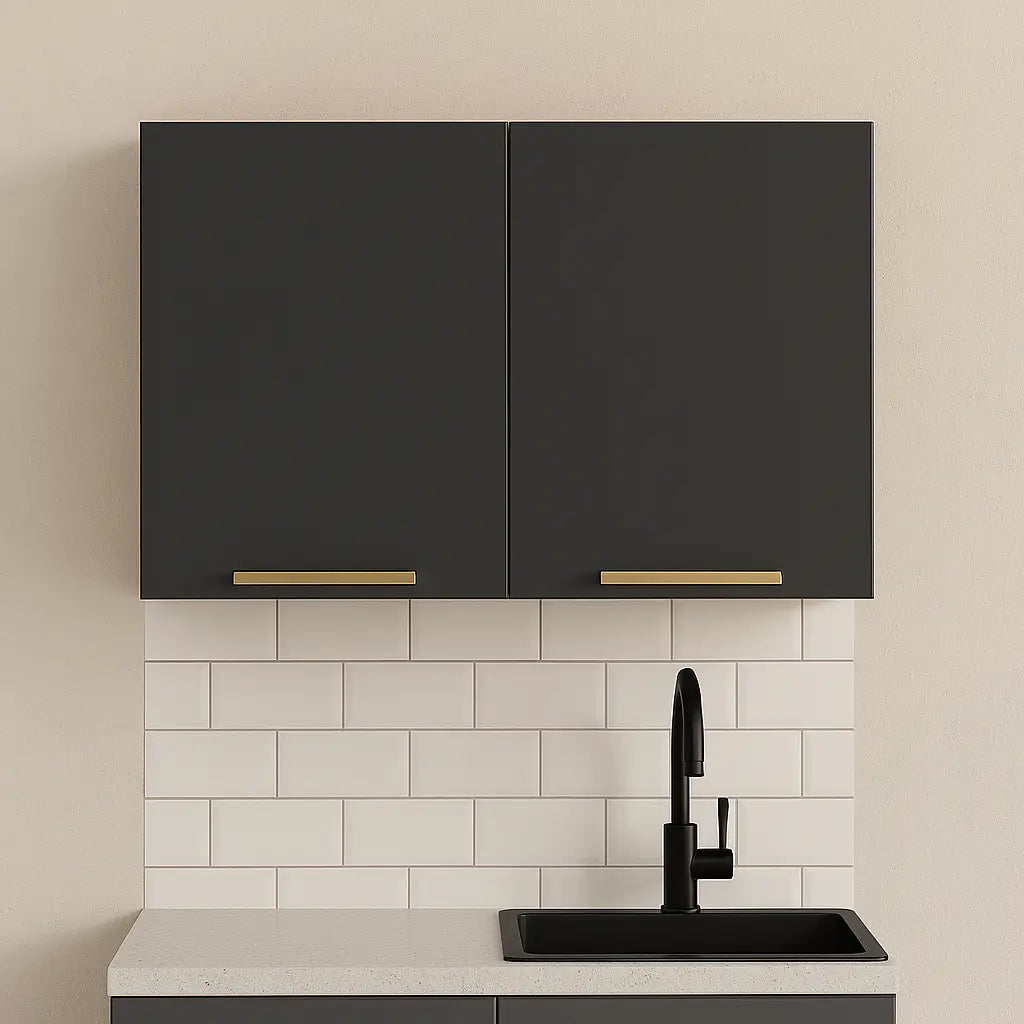 Kitchen 80cm Wall Unit Graphite-Oak