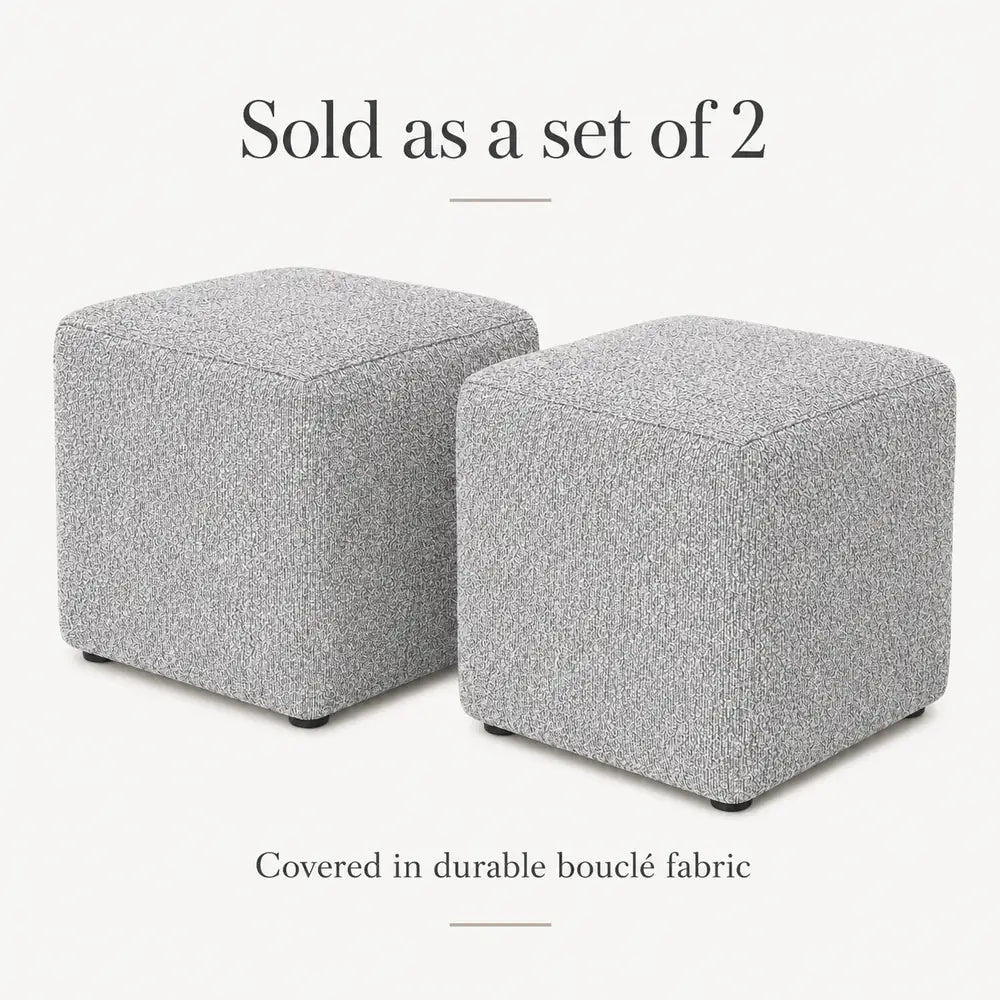 Lola Ottoman Grey-Set Of 2