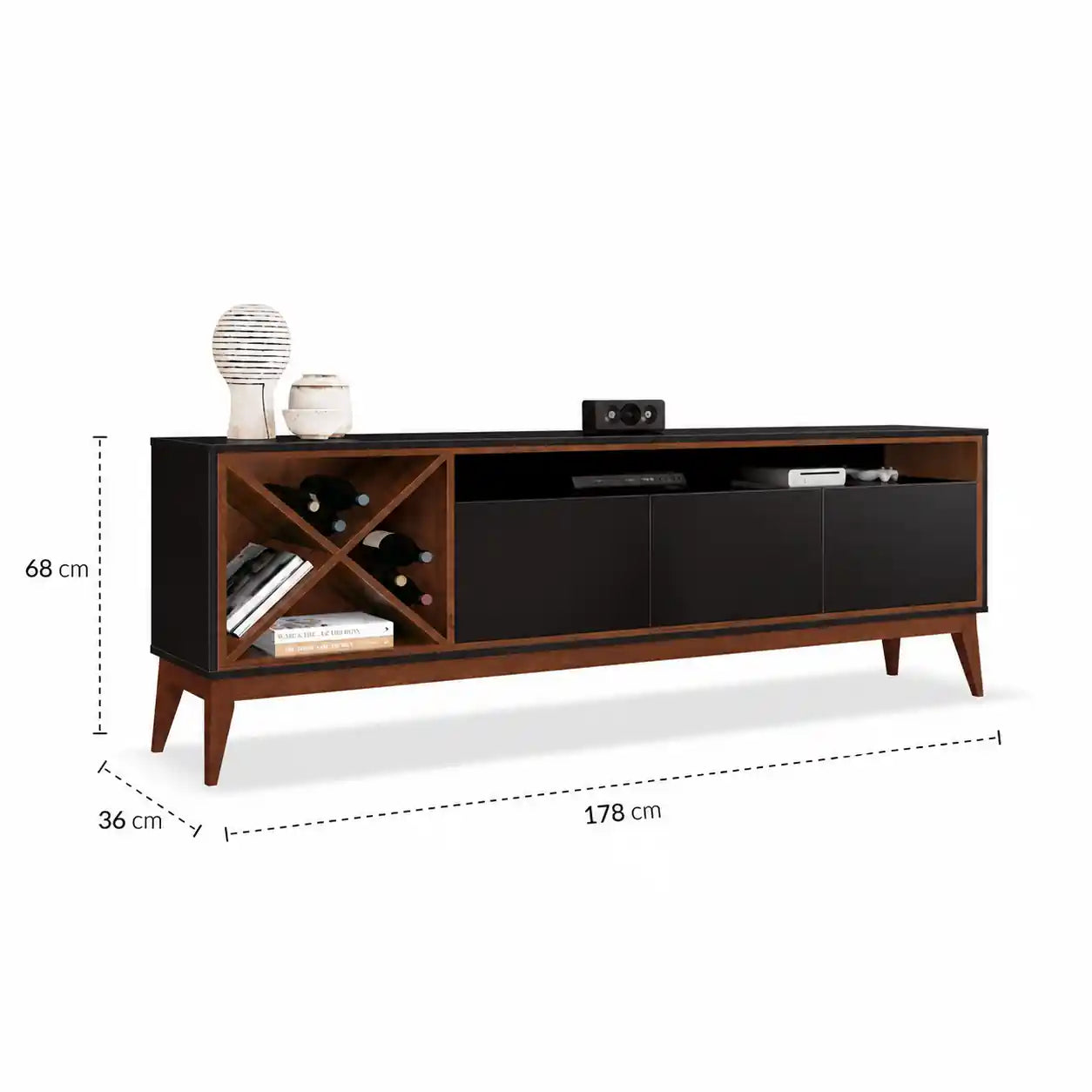 Merlot Black-Naturale TV Stand