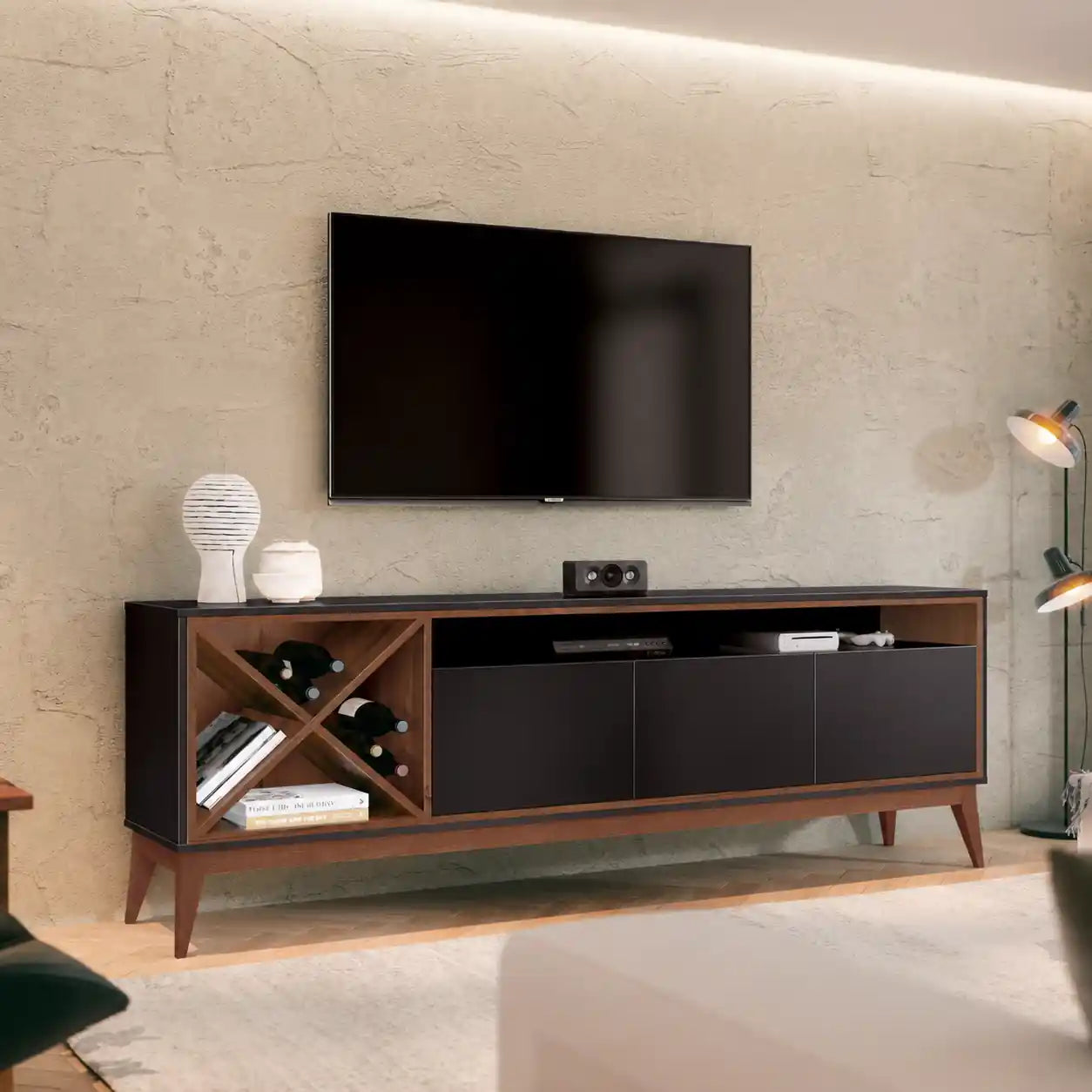 Merlot Black-Naturale TV Stand