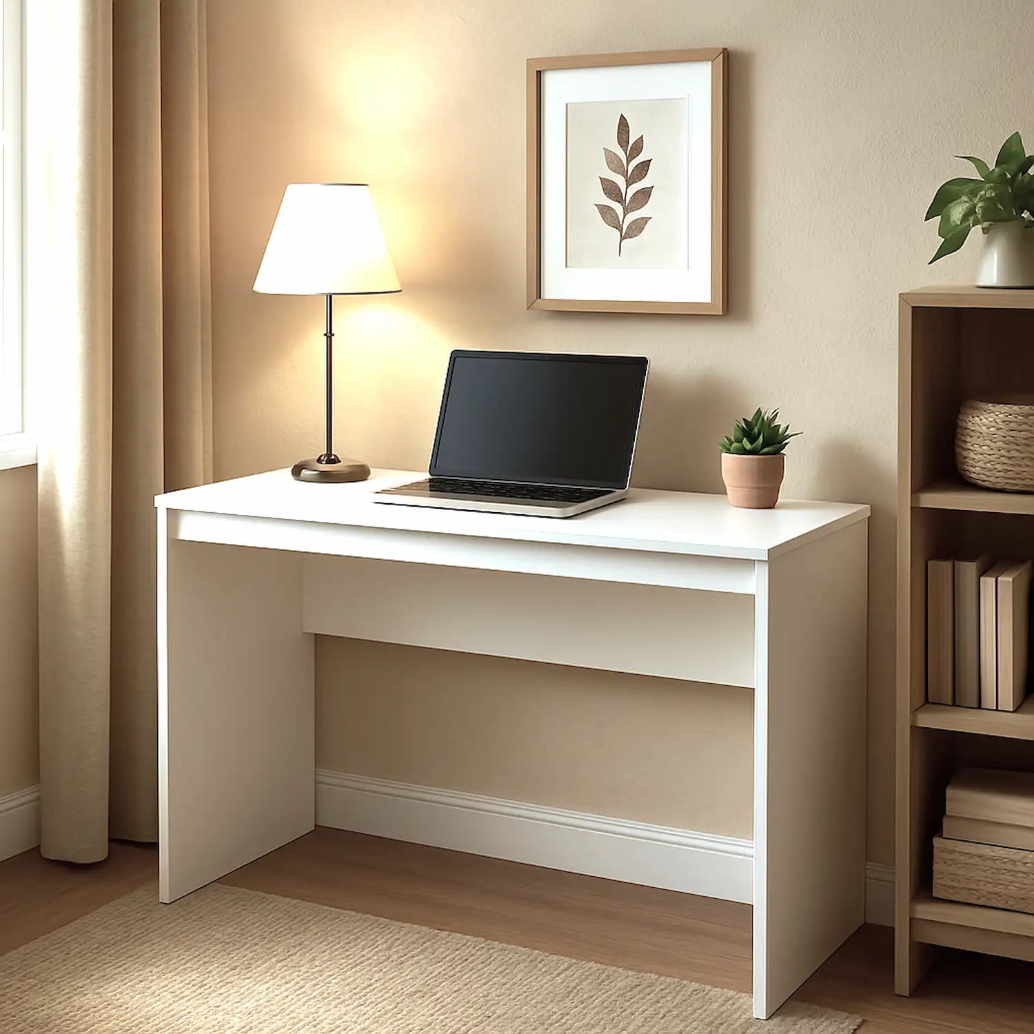 Minimal White Office Desk