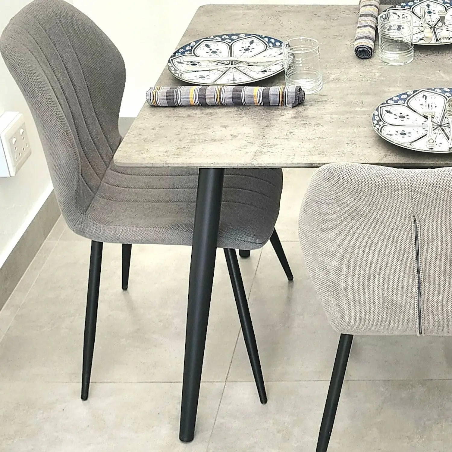 Nordic 5pc Dining Set Grey - Click Furniture