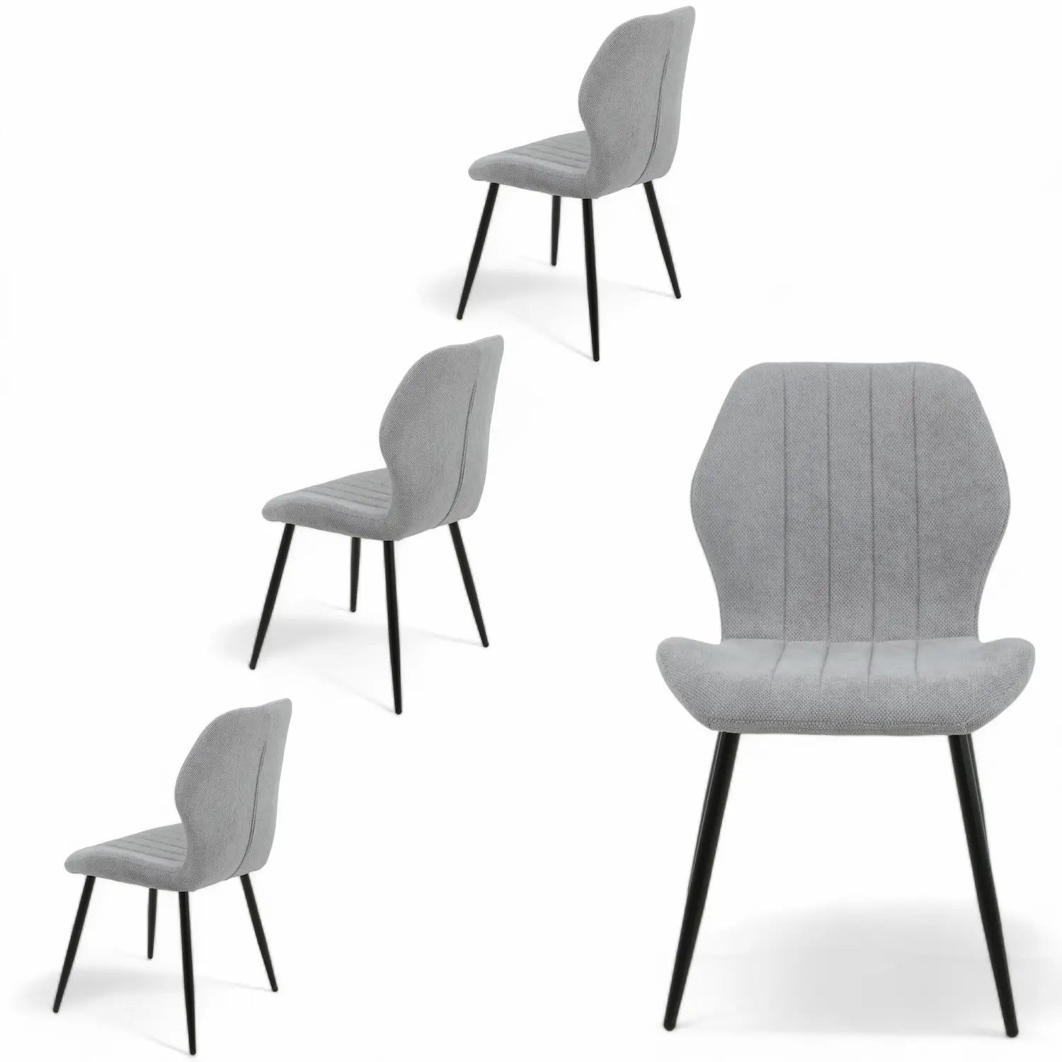 Nordic Dining Chair Grey SET of 4 - Click Furniture
