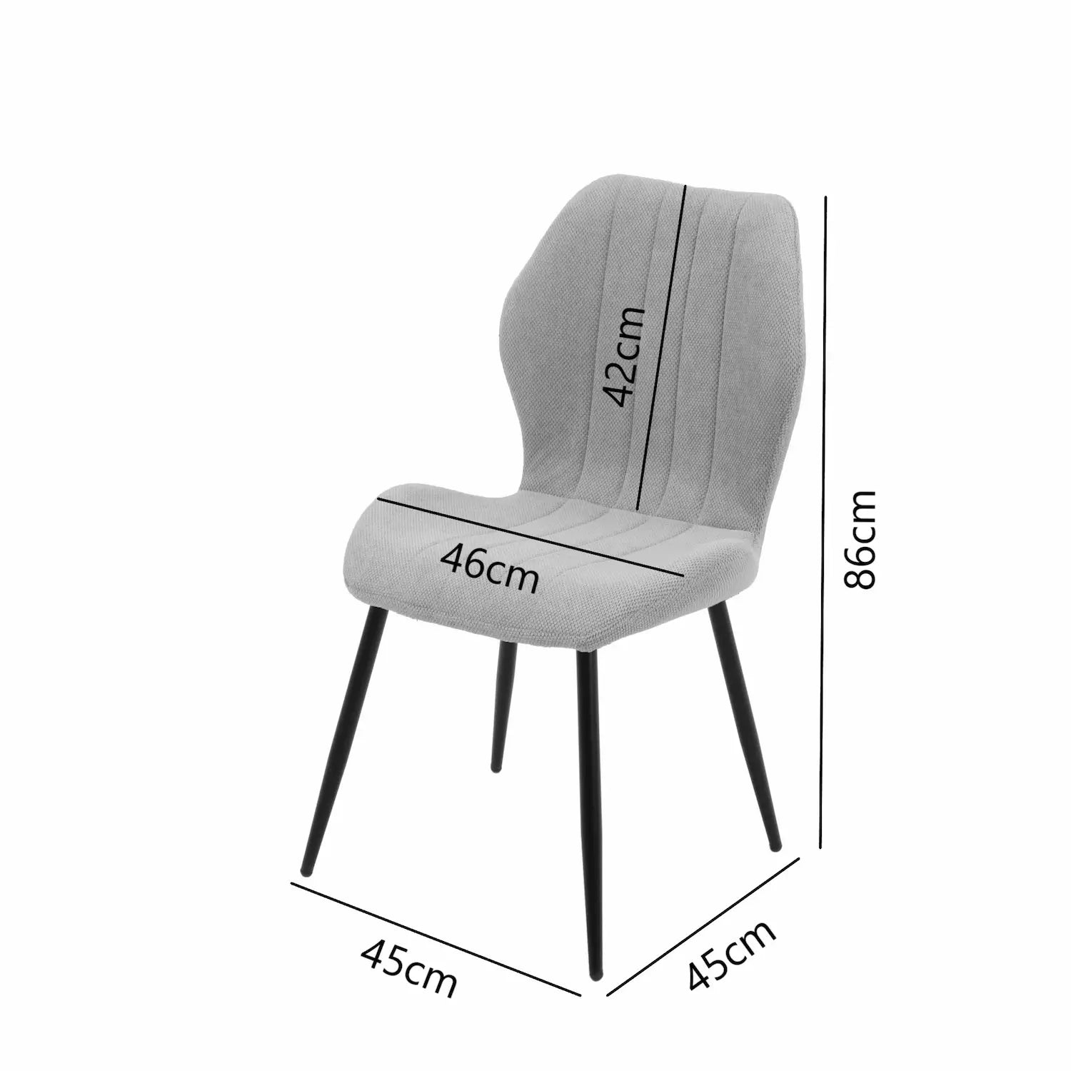 Nordic Dining Chair Grey SET of 4 - Click Furniture