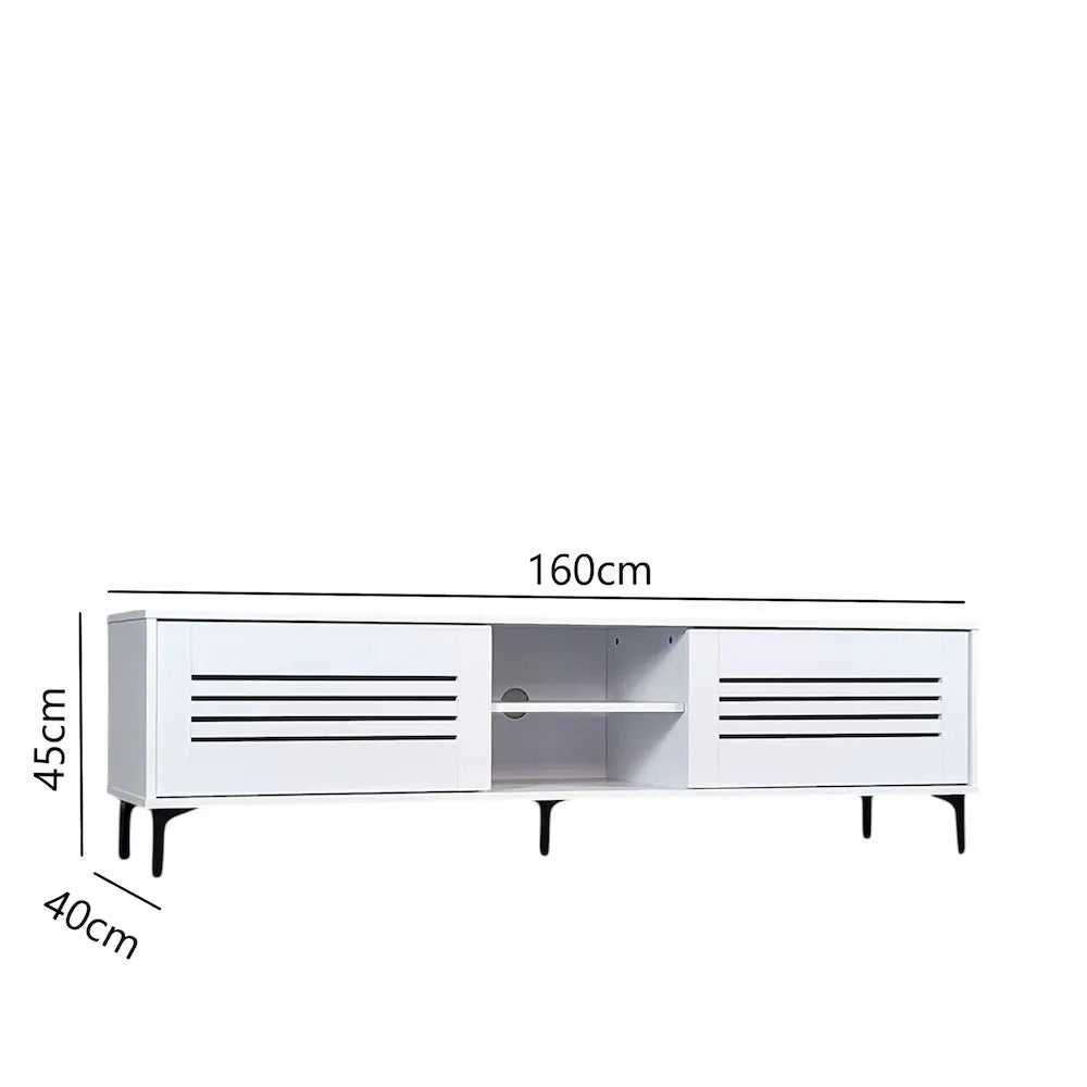 Olinda TV Stand White 160cm - Click Furniture