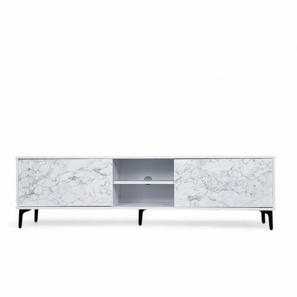 Petra TV Stand White-Marble 160cm - Click Furniture