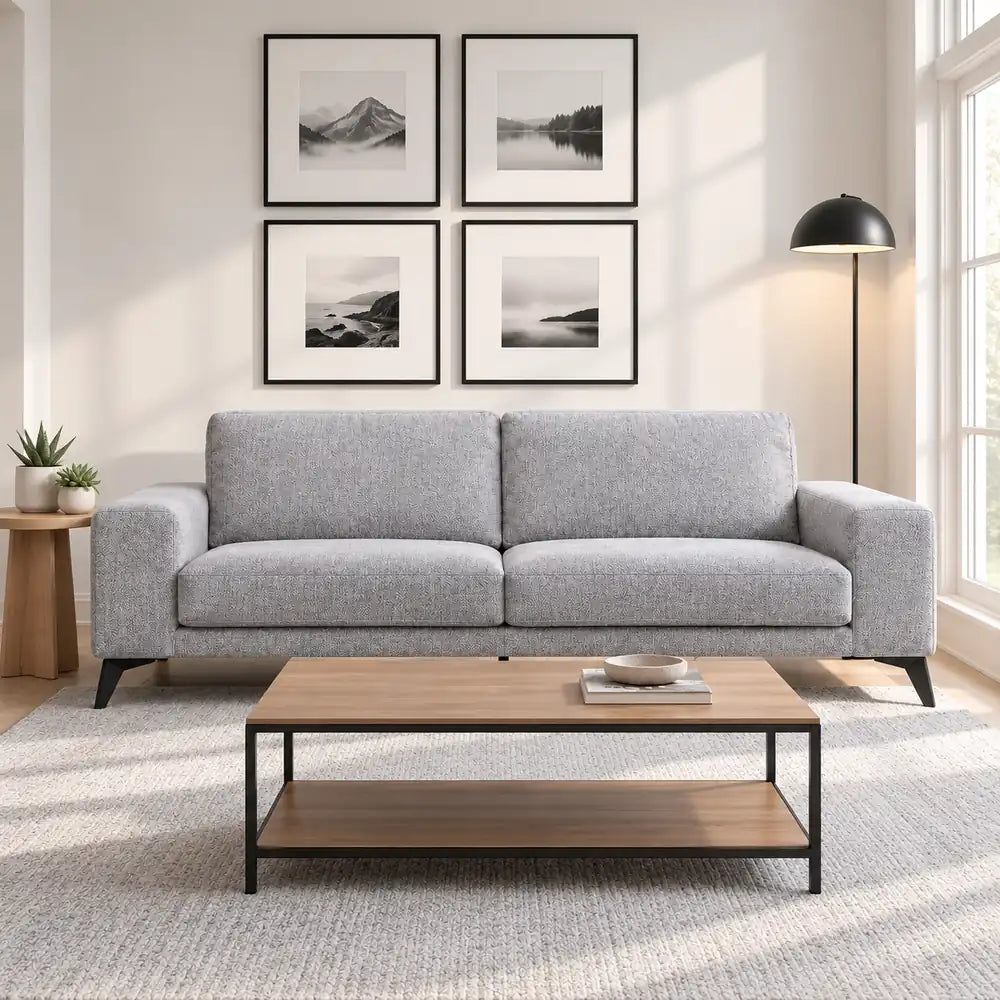 Sandy 3 Seater Couch Grey