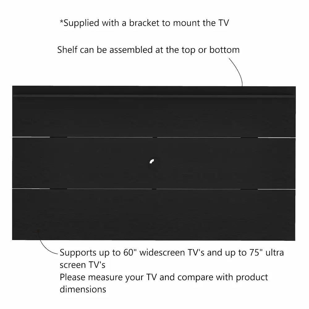 TV Panel Slim Black - Click Furniture