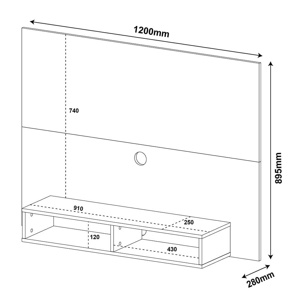 TV Panel Flash Black - Click Furniture