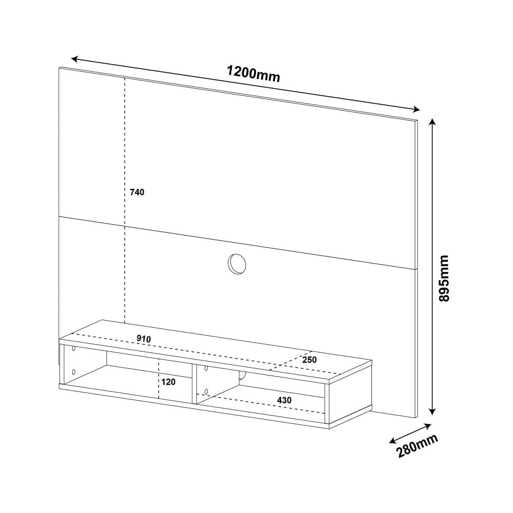 TV Panel Flash Pine - Click Furniture