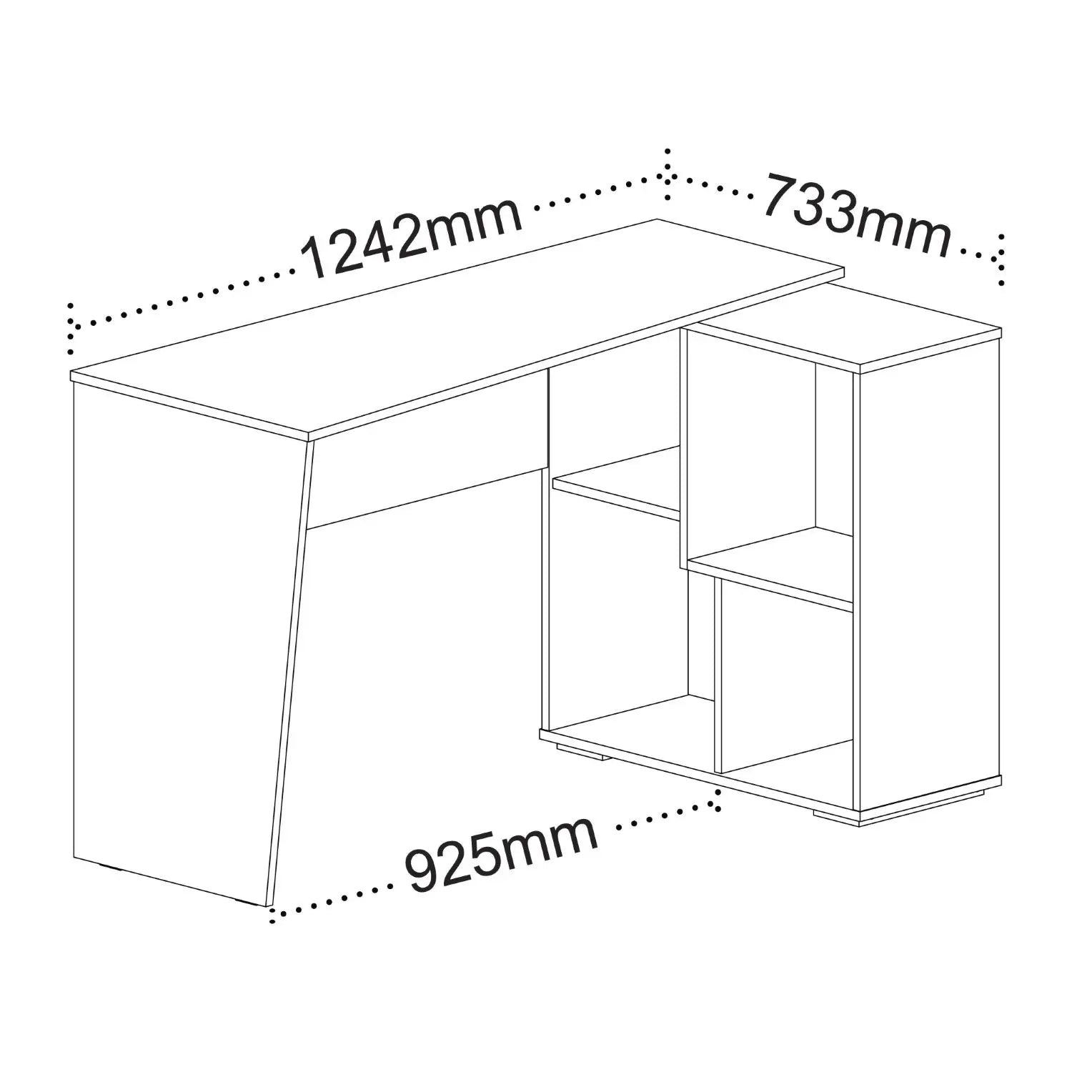 Urban Desk Black - Click Furniture