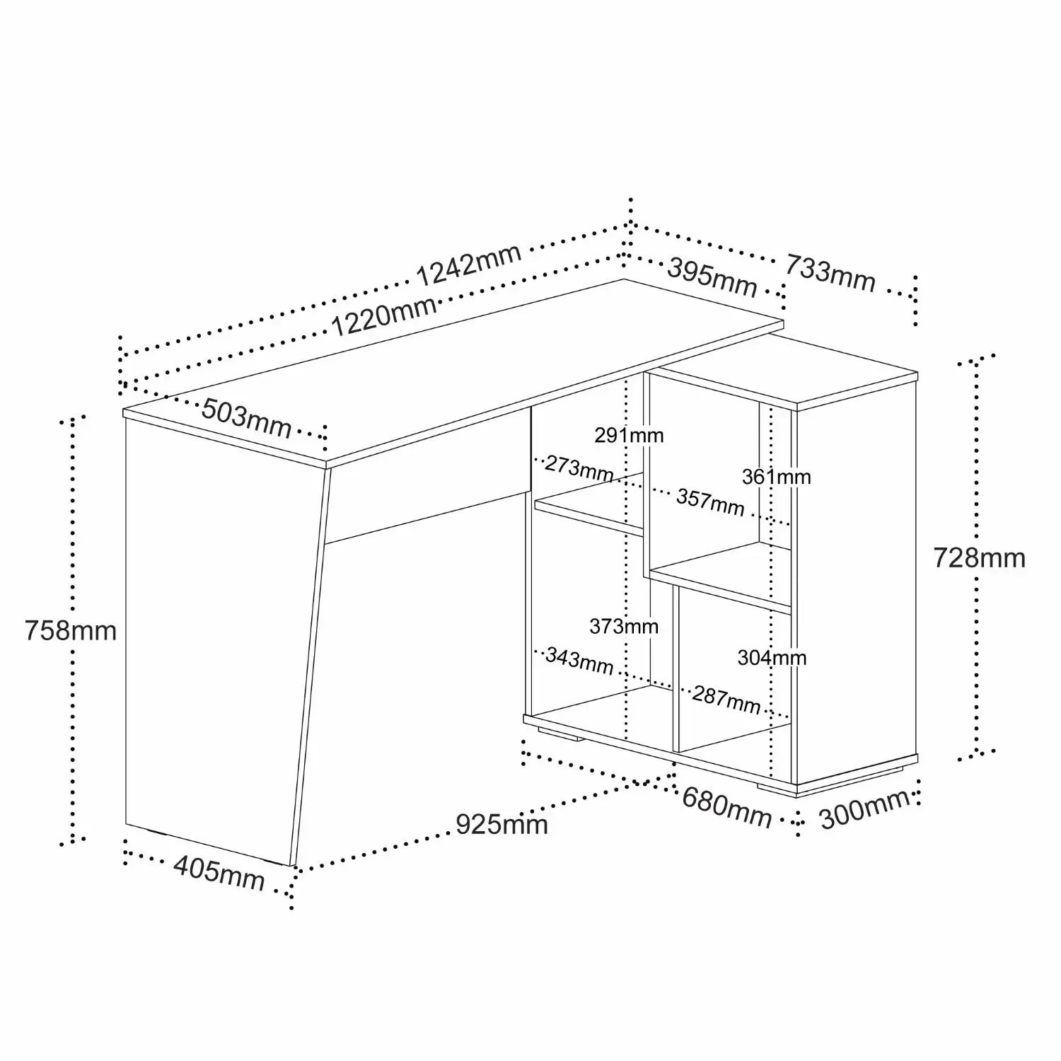 Urban Desk Black - Click Furniture