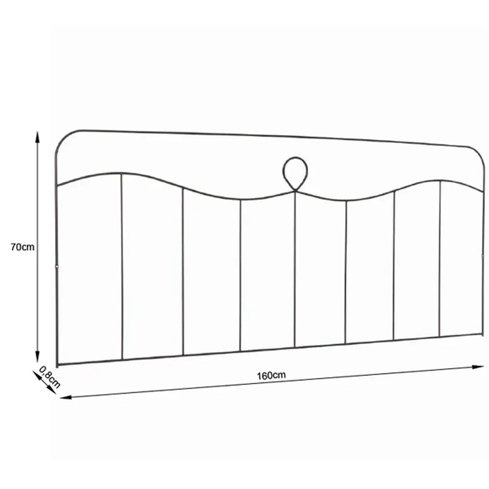 Vatican Queen Headboard Black
