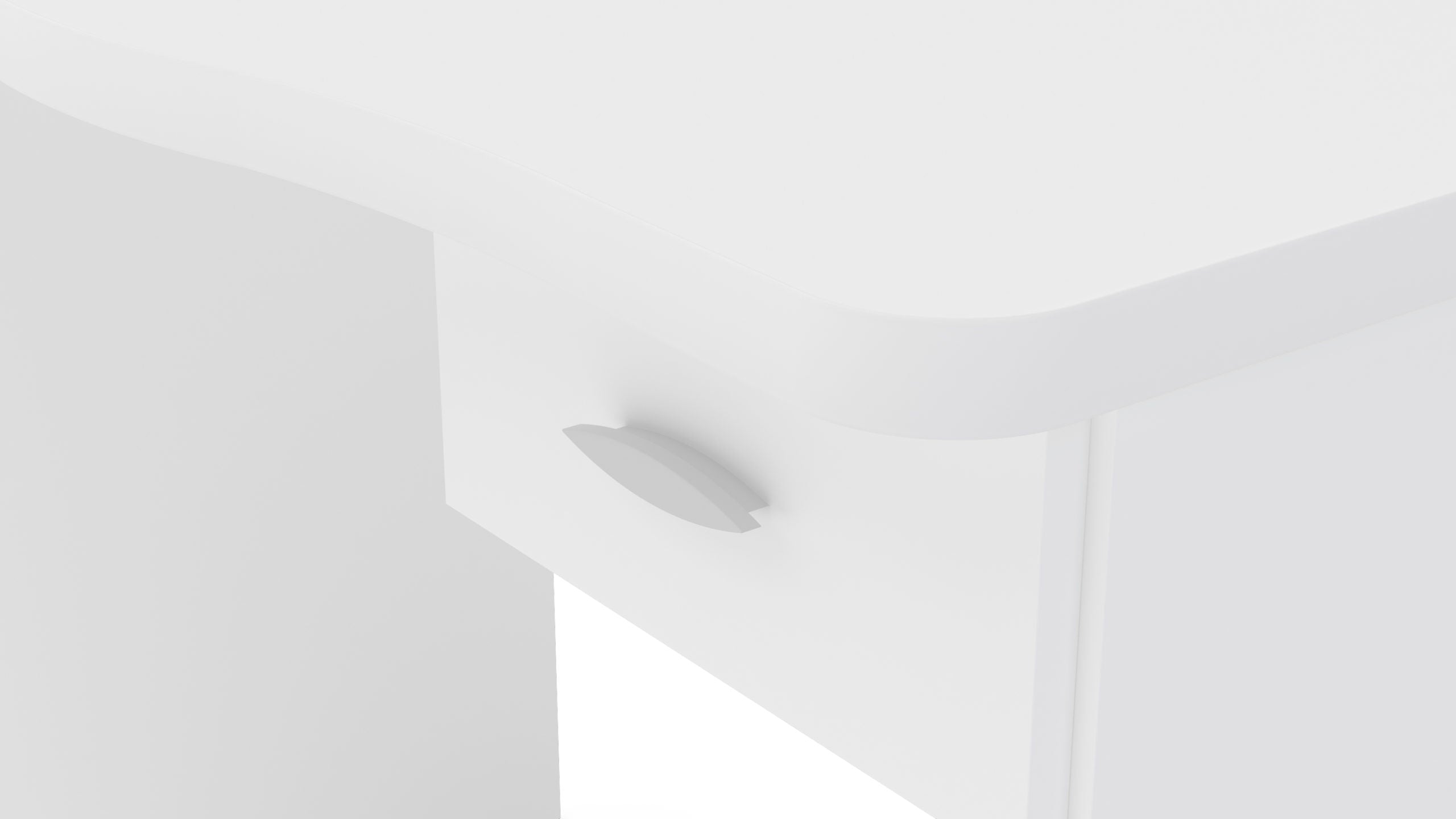 Diego White Office Table - Click Furniture