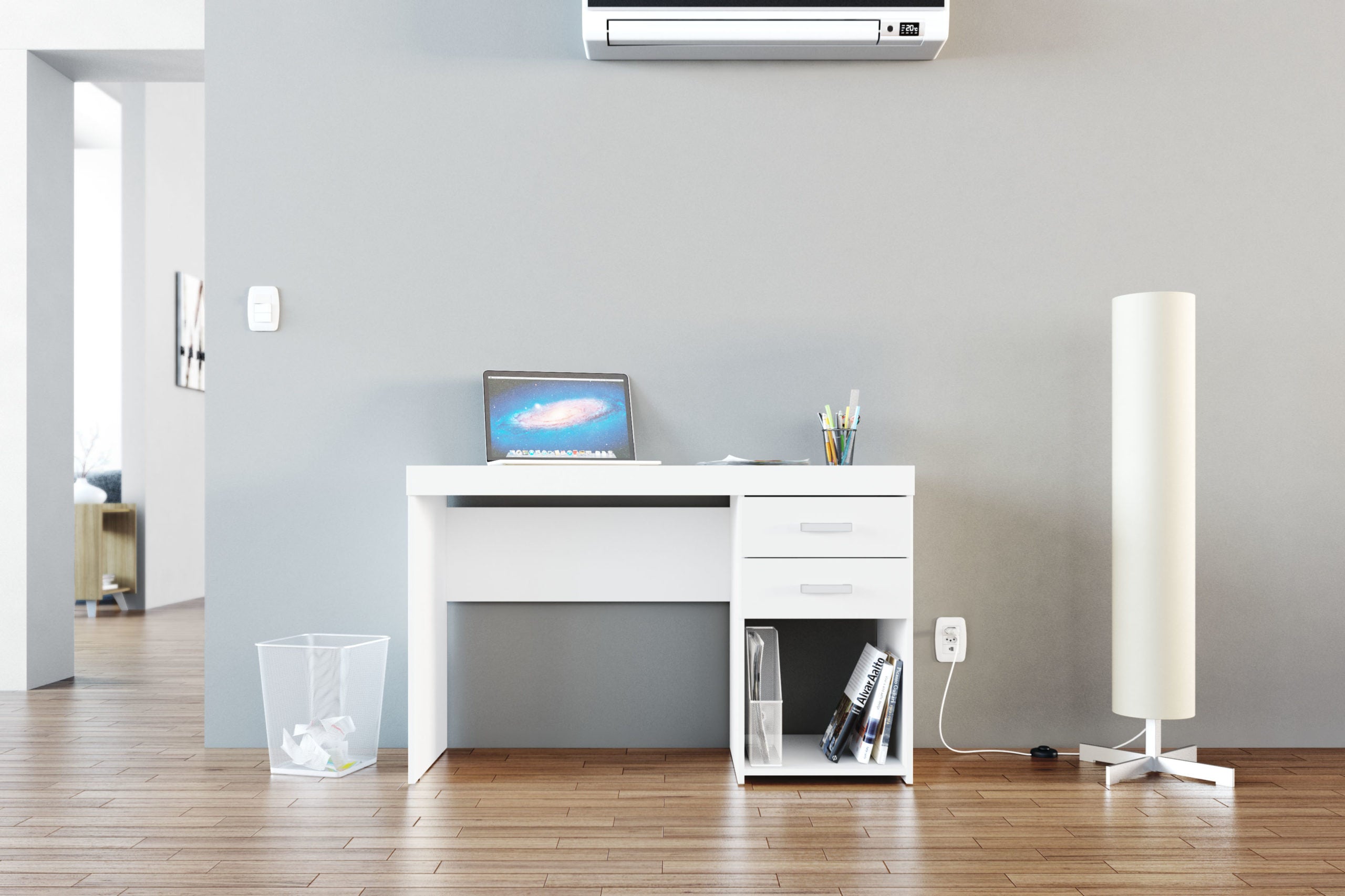 1171 Mesa Malta 2 gavetas CE fechado 06 Branco scaled 1