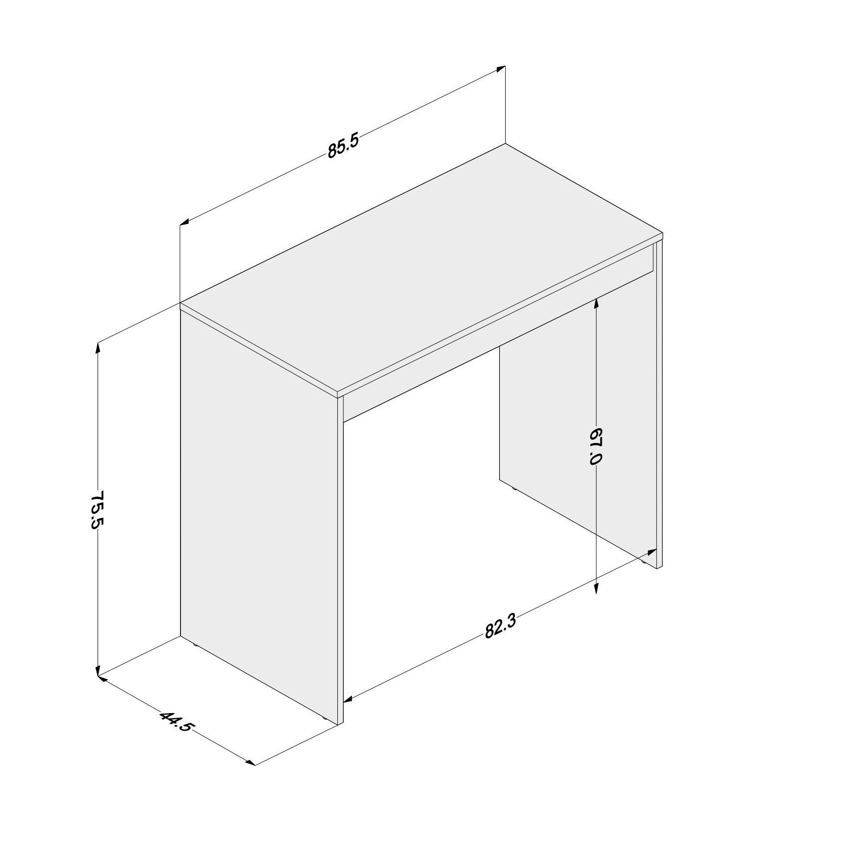 Junior White Desk - Click Furniture