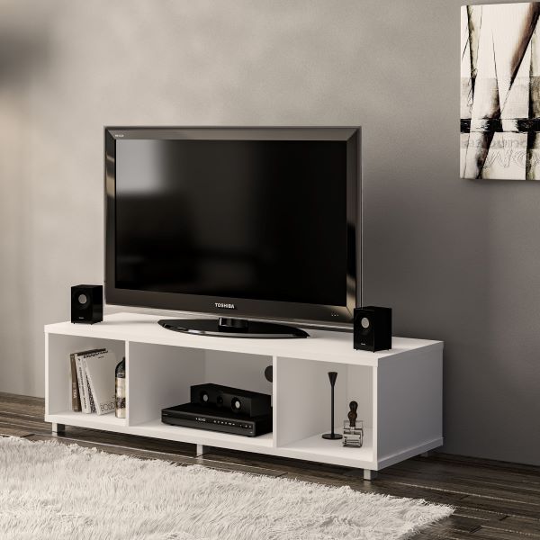 Boise White Tv Stand - Click Furniture