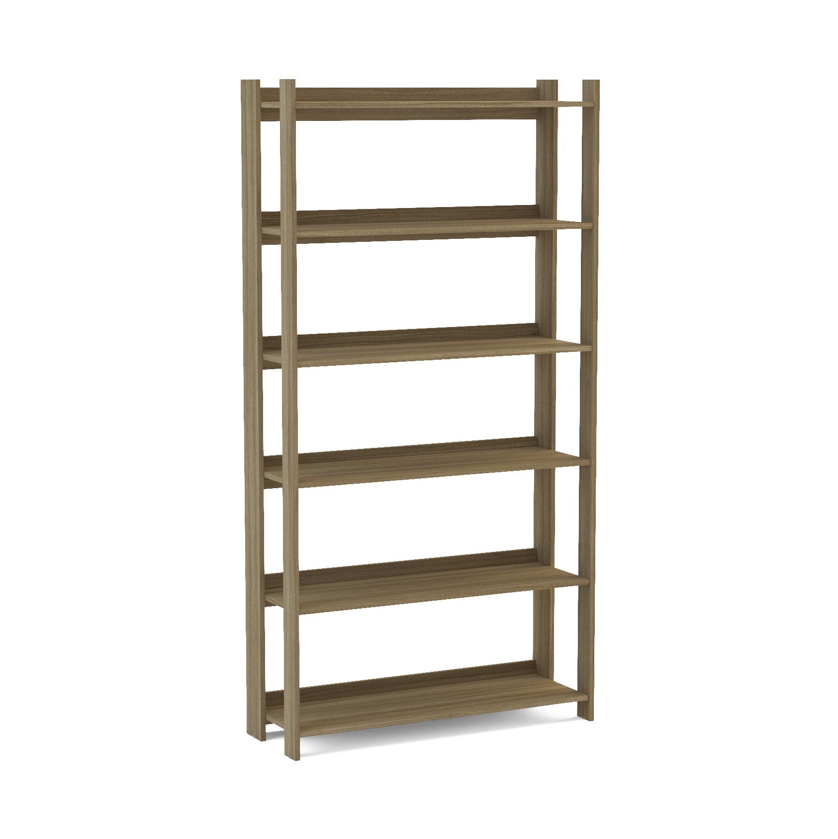 Platina Brown High Bookcase - Click Furniture