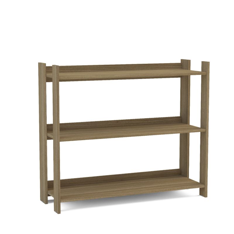 Platina Brown Low Bookcase - Click Furniture