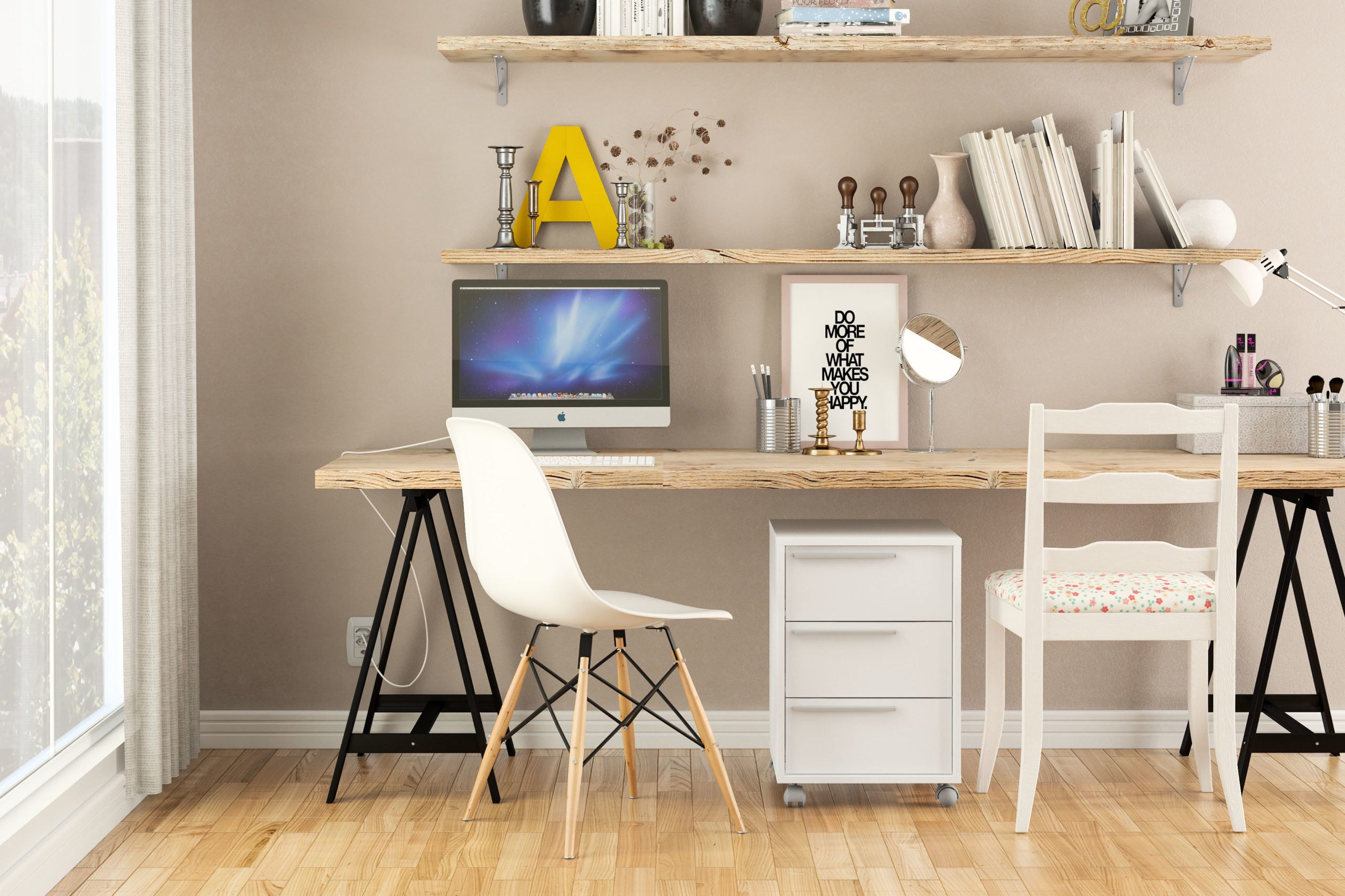 Click 3 Drawer Pedestal White - Click Furniture