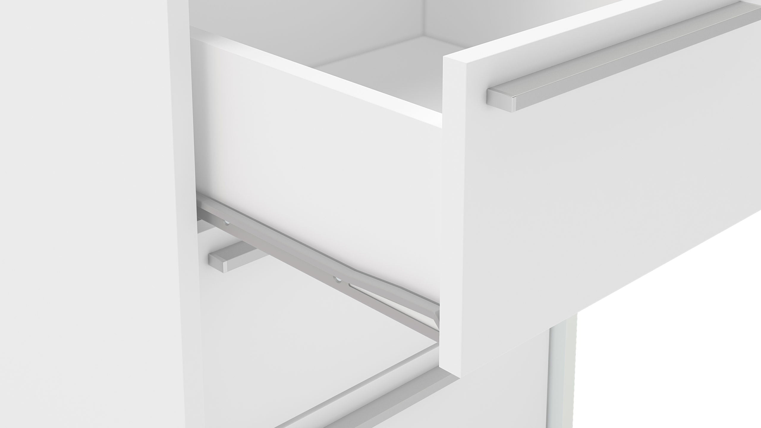 Click 3 Drawer Pedestal White - Click Furniture