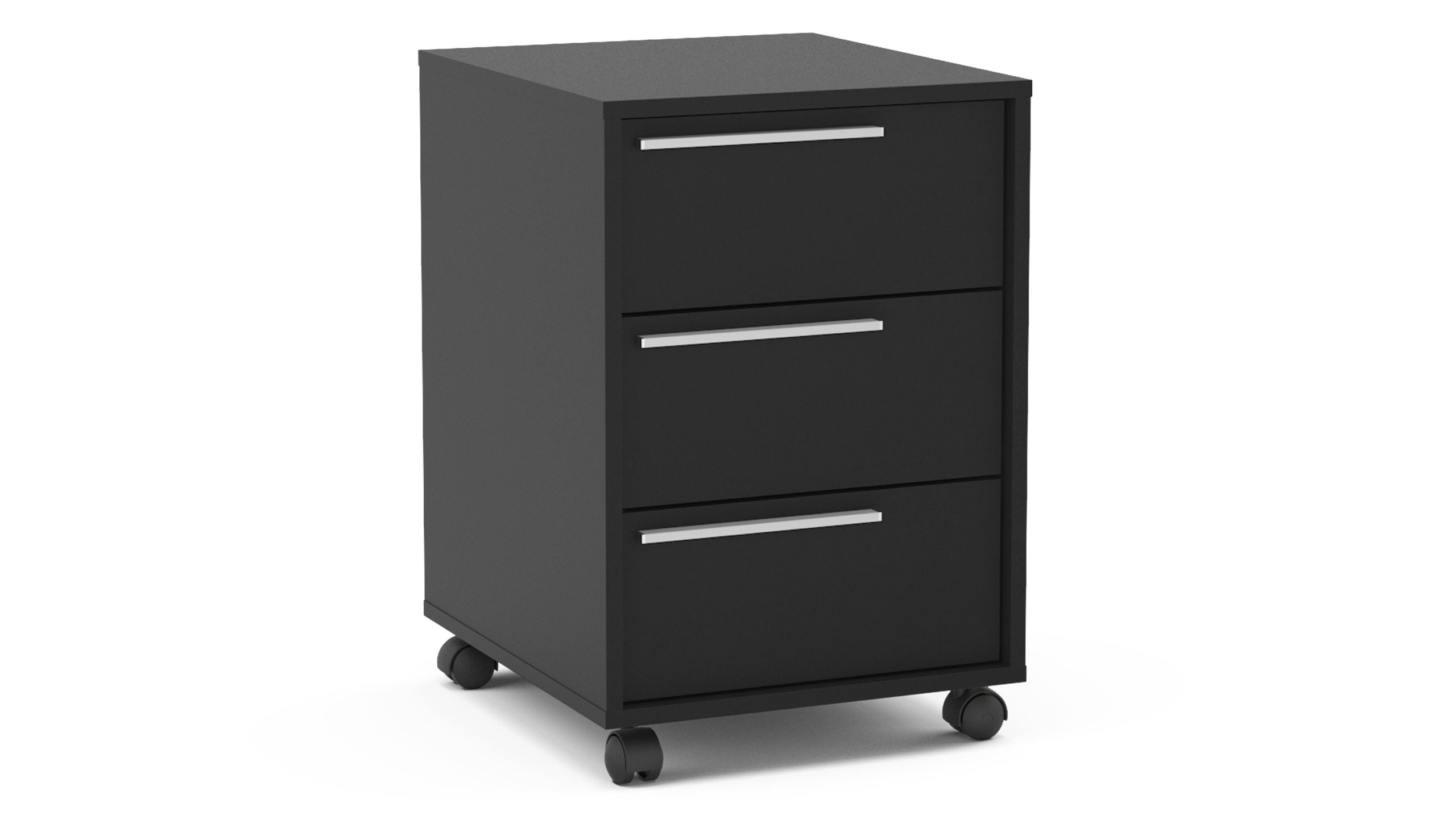 Click 3 Drawer Pedestal Black - Click Furniture