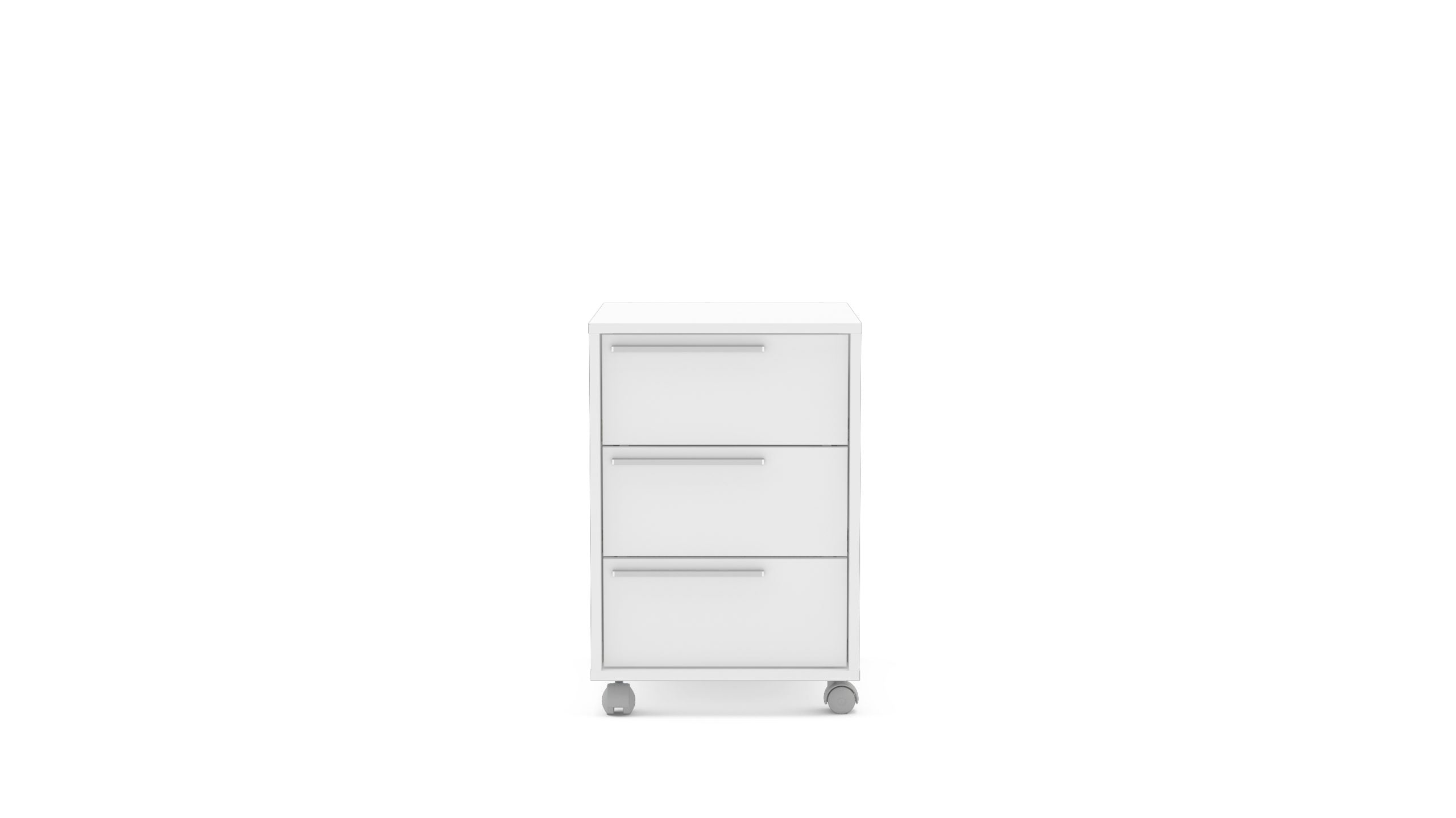 Click 3 Drawer Pedestal White - Click Furniture