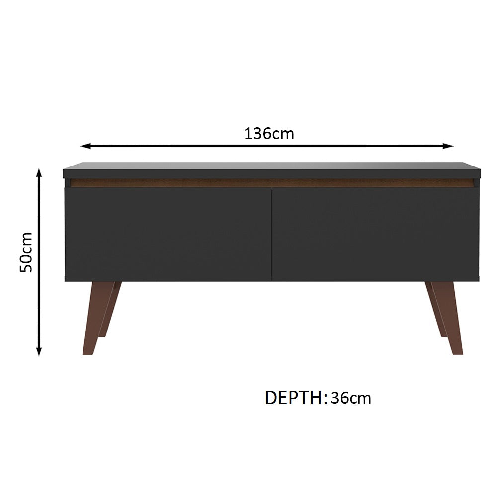 Nordic Black TV Unit - Click Furniture