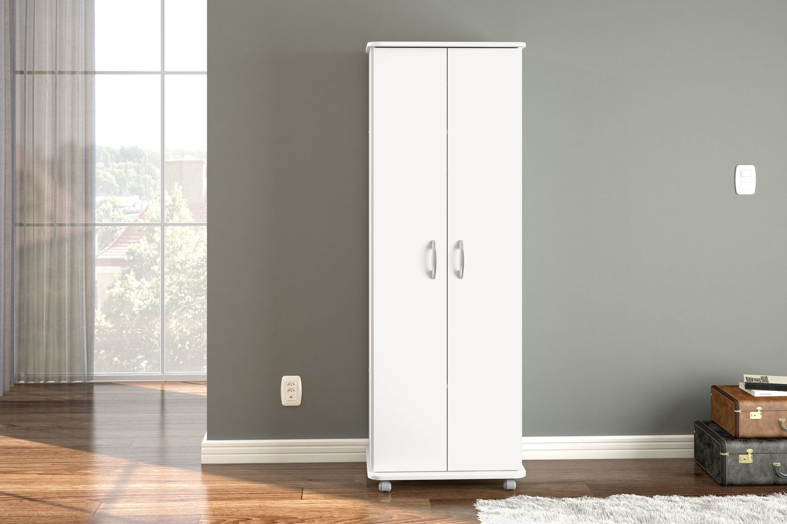Multi-Functional White Cabinet - Click Furniture