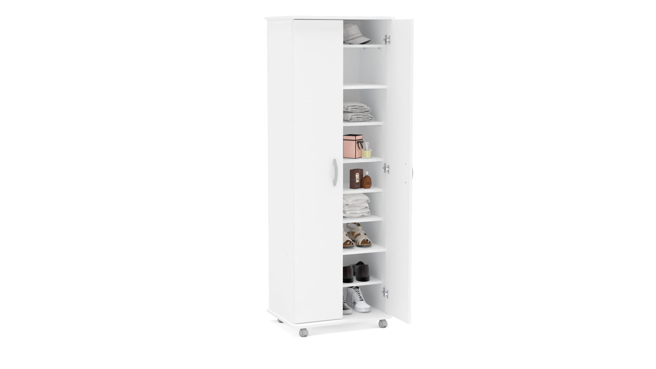 Multi-Functional White Cabinet - Click Furniture