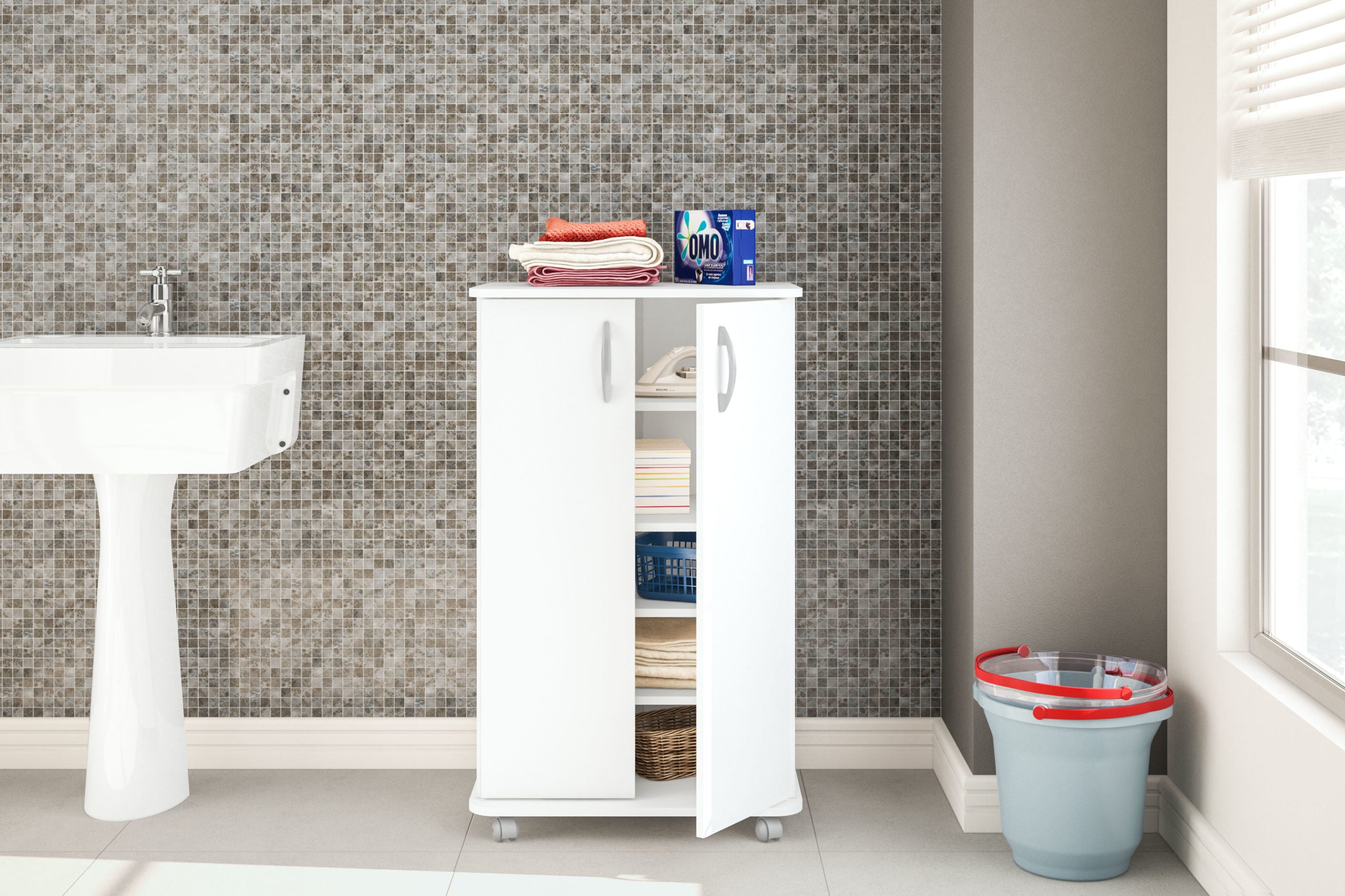 Lola White Cabinet - Click Furniture