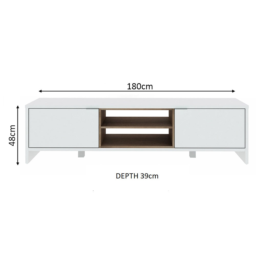 Metz TV Unit White - Click Furniture