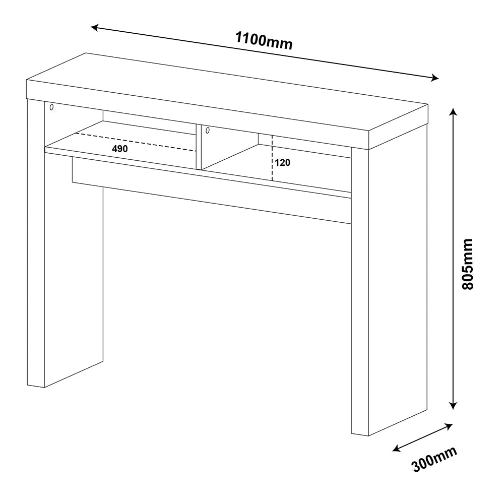 Vegas Console Table White - Click Furniture
