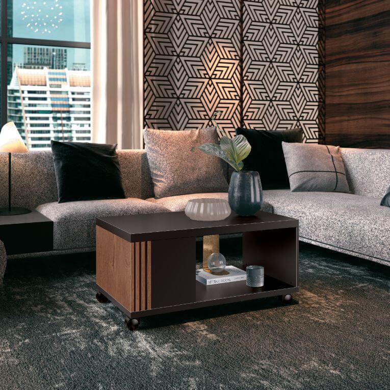 Coffee Table Pratika Black-Naturale - Click Furniture