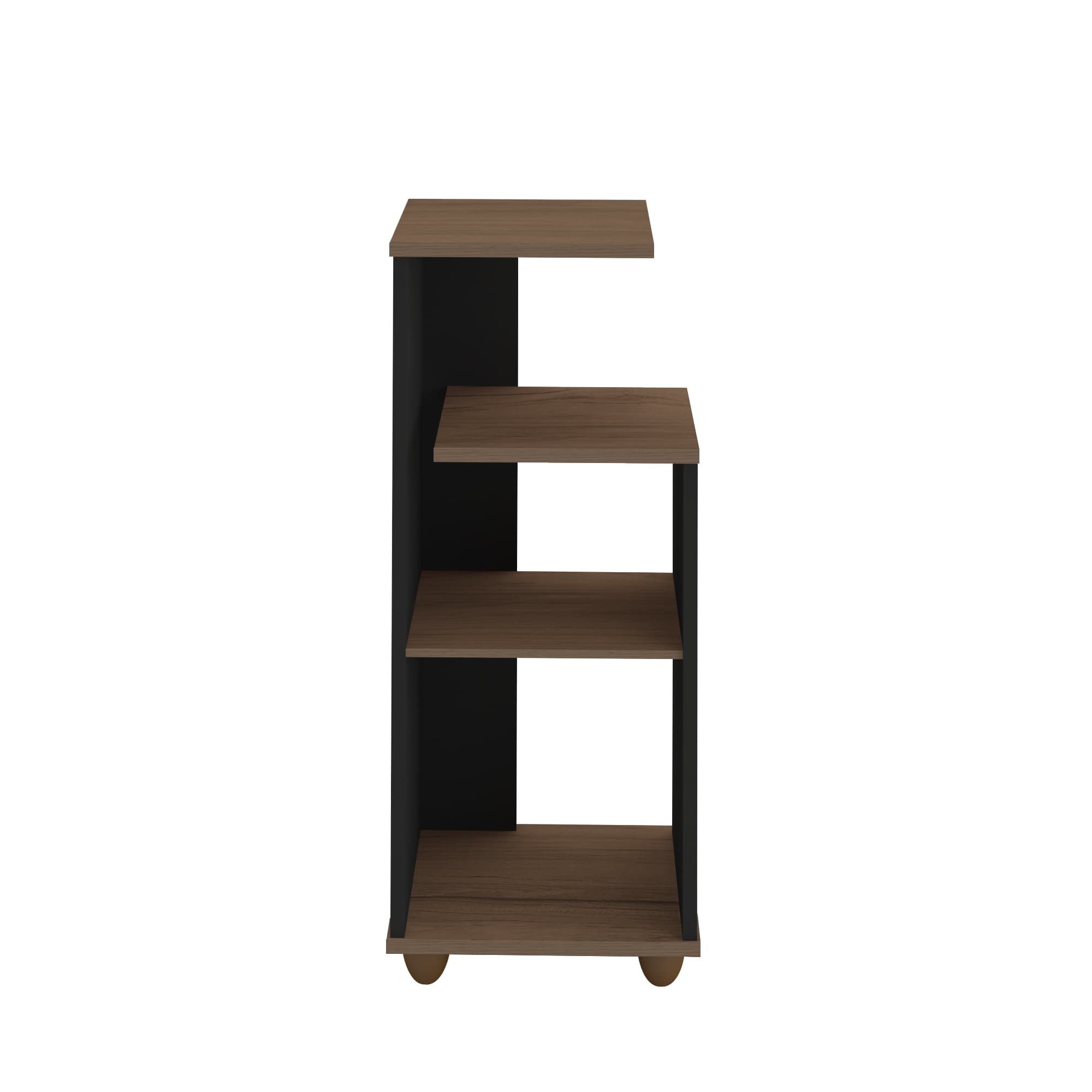 Bis End Table Walnut Black - Click Furniture